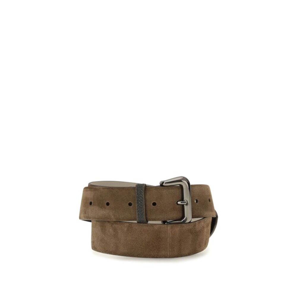 Brunello Cucinelli Women Suede Belt With Jewelry Detail